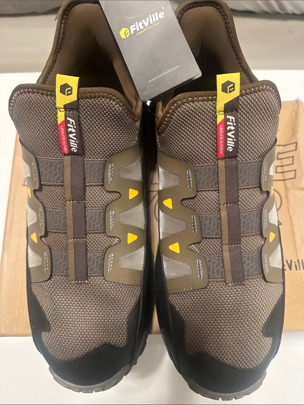 Fitville Men’s All-Terrain Trail Hiking Shoes- Breathable Comfort sneakers.